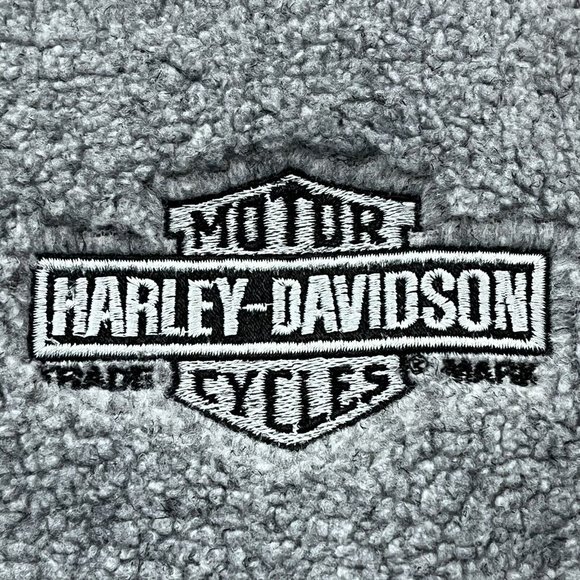 RARE Harley Davidson Gray Black Winter Fleece Scarf 9"x62" Official RKS Products - Picture 4 of 8